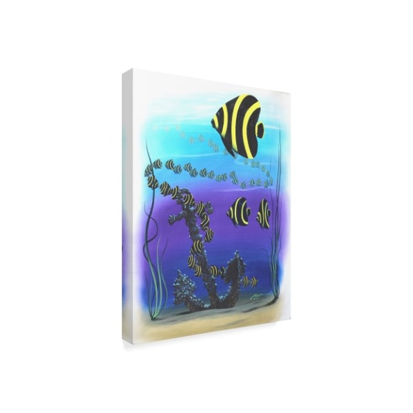 D. Rusty Rust 'Angelfish' Canvas Art,14x19